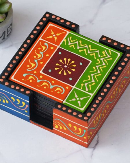 Wooden tea coaster