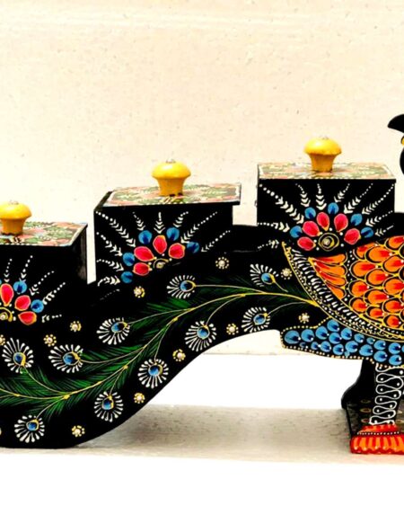 Wooden peacock