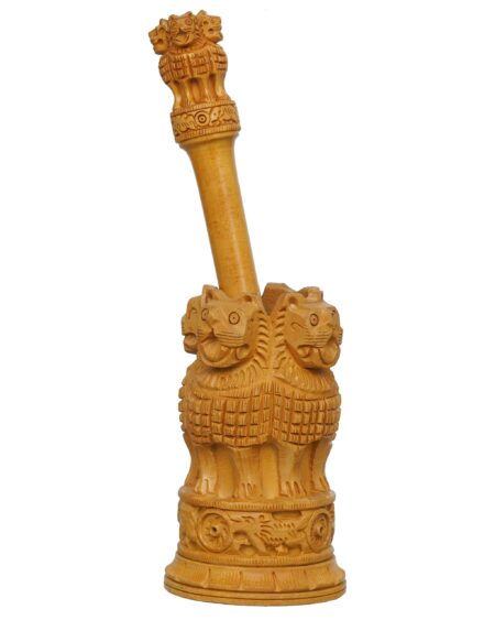 Wooden Ashoka pillar
